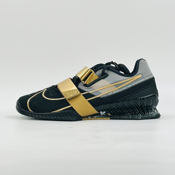 Nike Romaleos 4 \'Black Metallic Gold\' CD3463-001 Gym size 14 main image 5